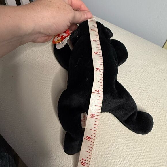 RARE Ty Beanie Baby "Blackie" The Bear Plush Toy Retired 1993 - Picture 7 of 7